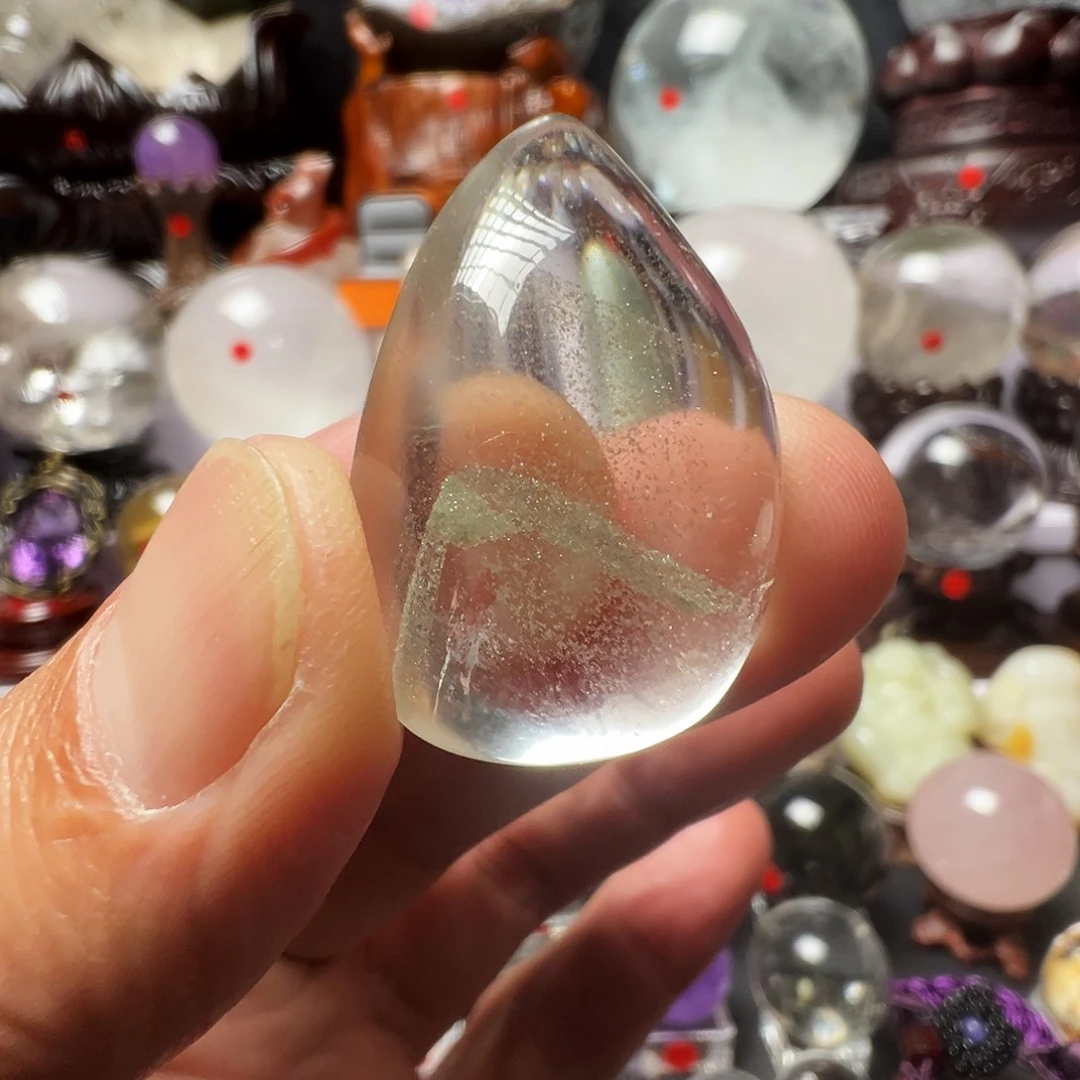 未镶嵌颈饰水晶天然绿幽灵山