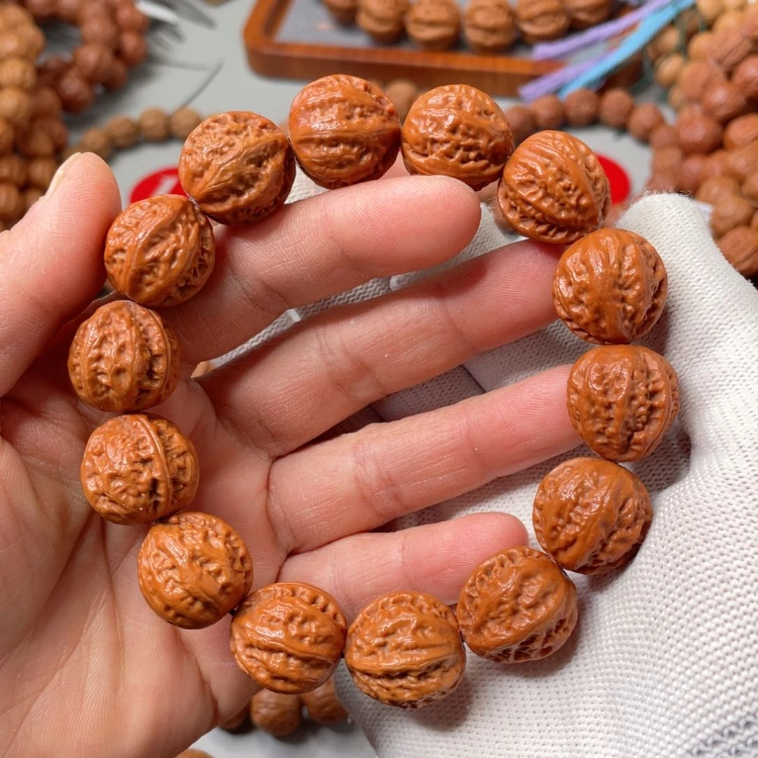 文玩核桃手串18mm橘皮龙骨