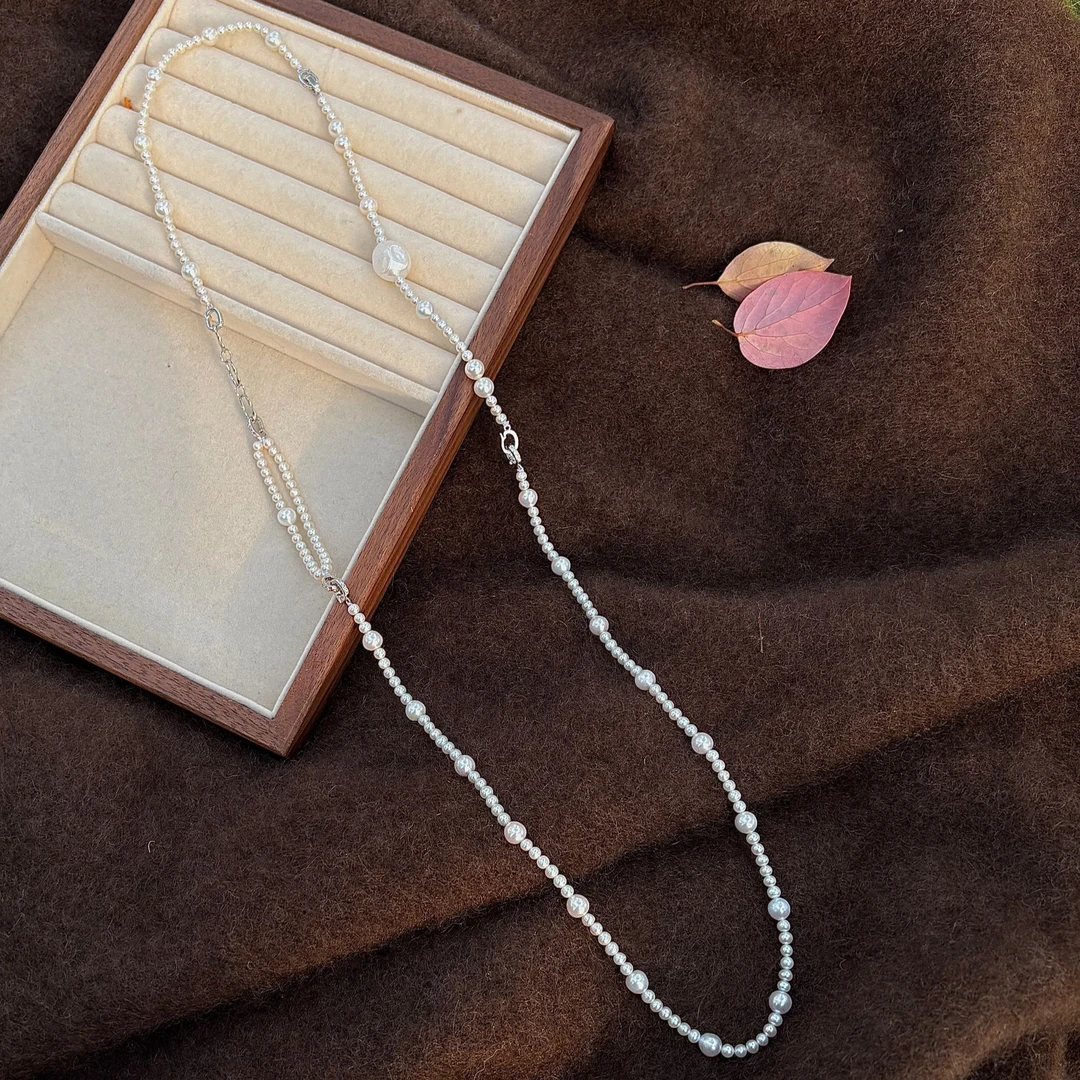 一款多戴·天然珍珠长款毛衣链秋冬高级轻奢