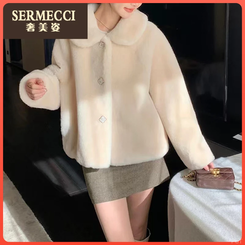 气质名媛奢美姿上档次富婆外套女短款2025年冬季时尚外套