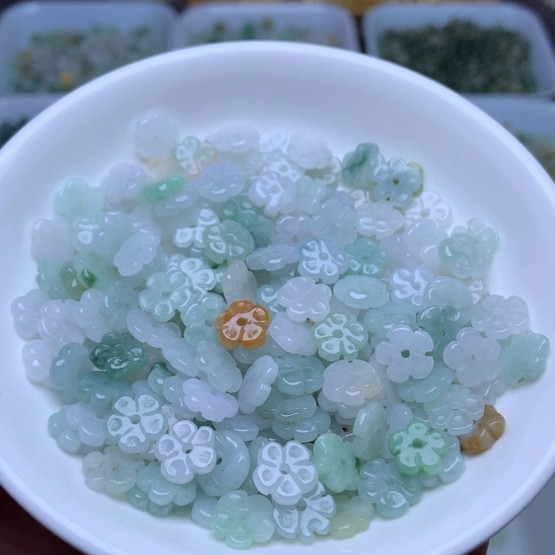 散珠翡翠卡9五瓣花20个