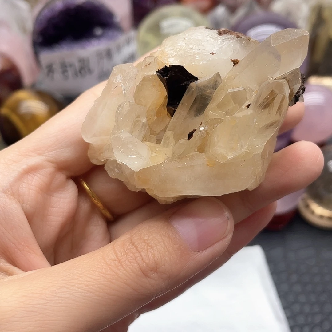 未镶嵌发晶珠宝半成品68晶簇