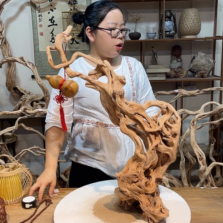 香榧木杜鹃根根艺摆件5