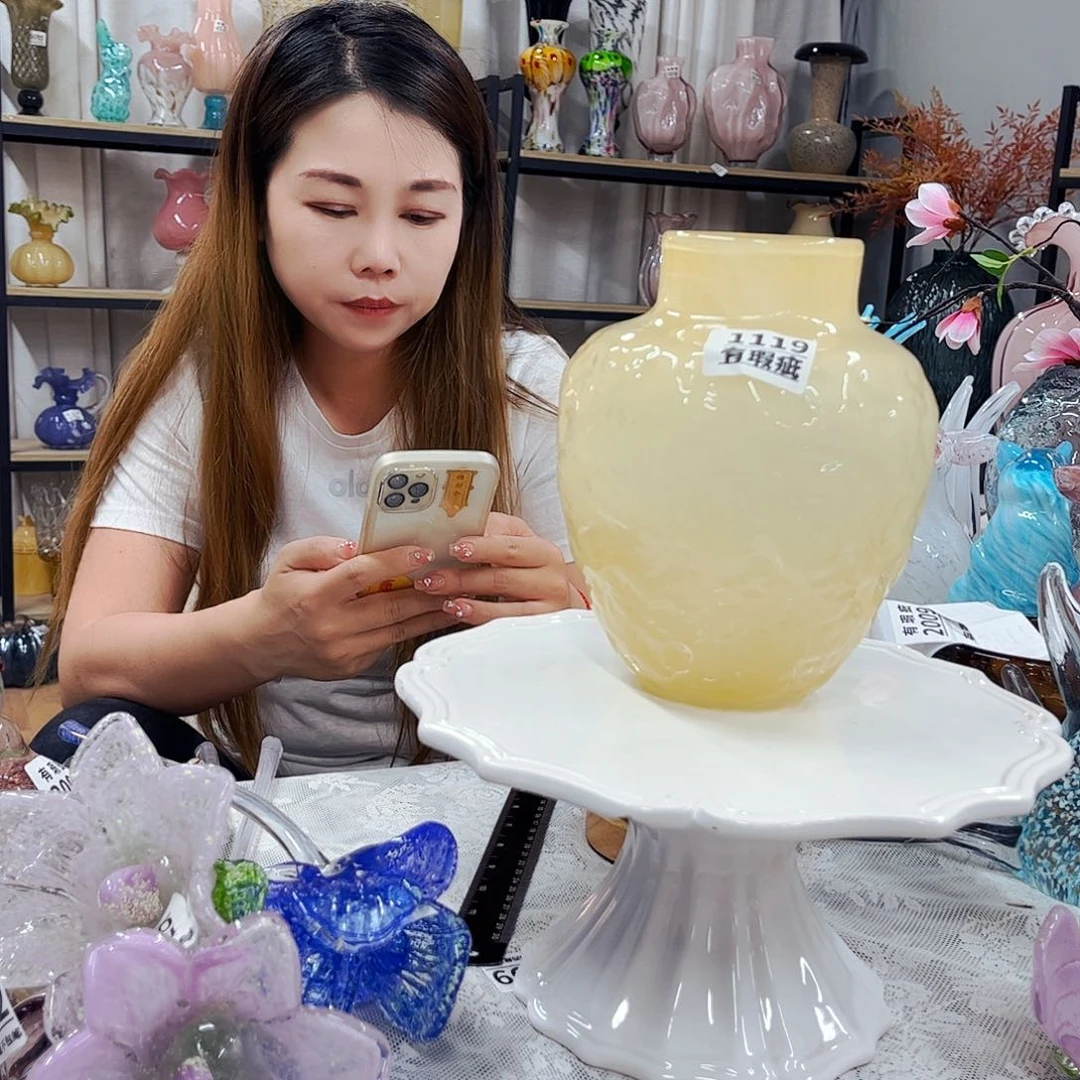 家悦家居琉璃摆件瑕1119