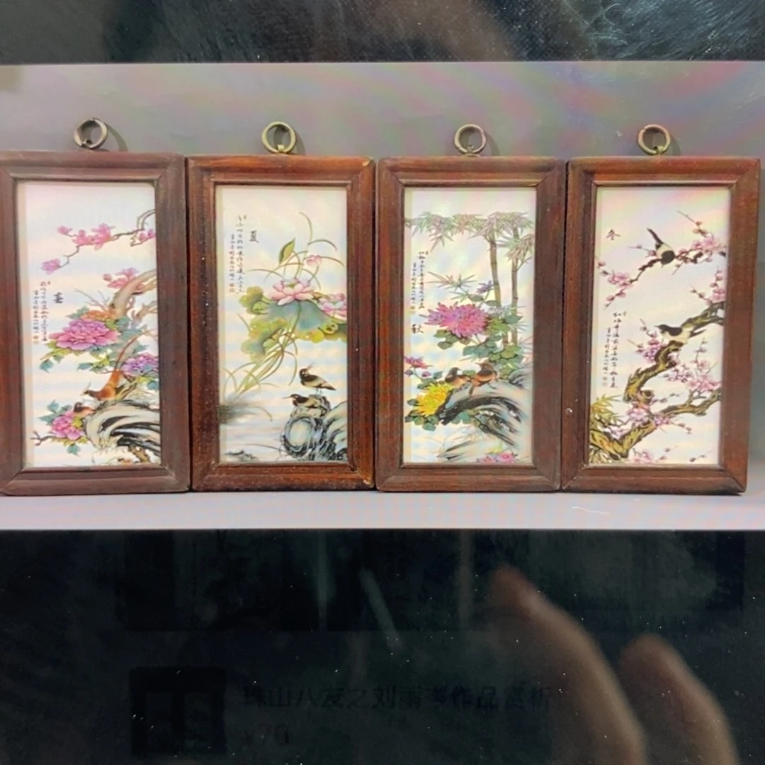 小***子瓷28*16*4景德镇瓷板画柴窑烧制