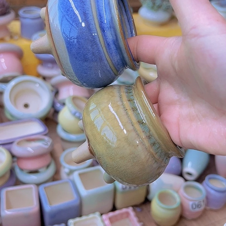 红陶陶瓷花盆当场满12包邮