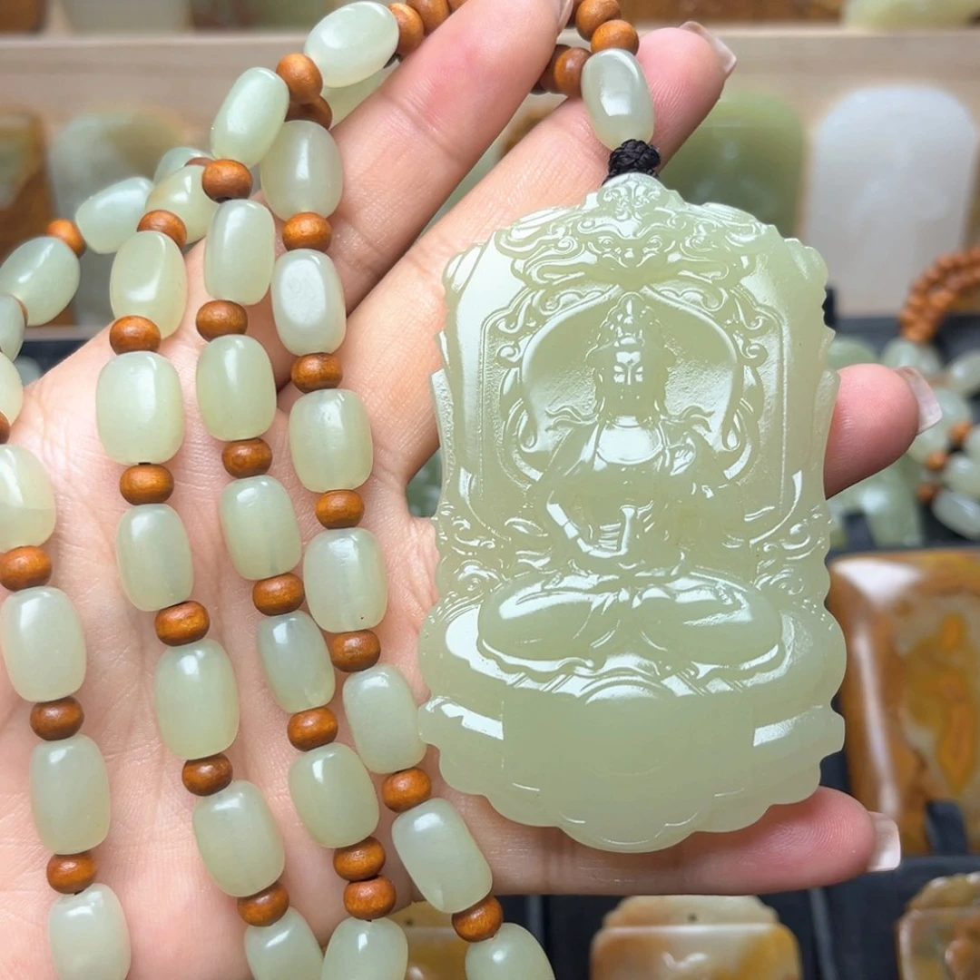 5*8方解石玉观音牌