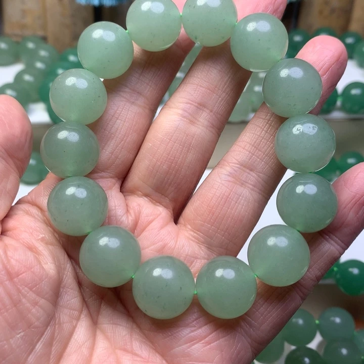 有***人未镶嵌手链石英质玉东陵玉珠子手链圆