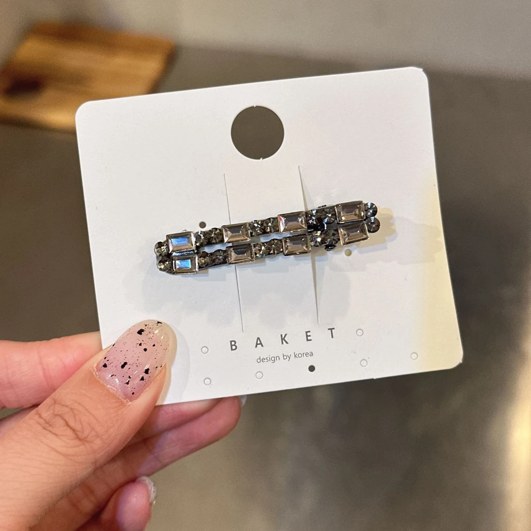 韩国baket发饰简约蝴蝶结钻气质鸭嘴夹刘海发夹