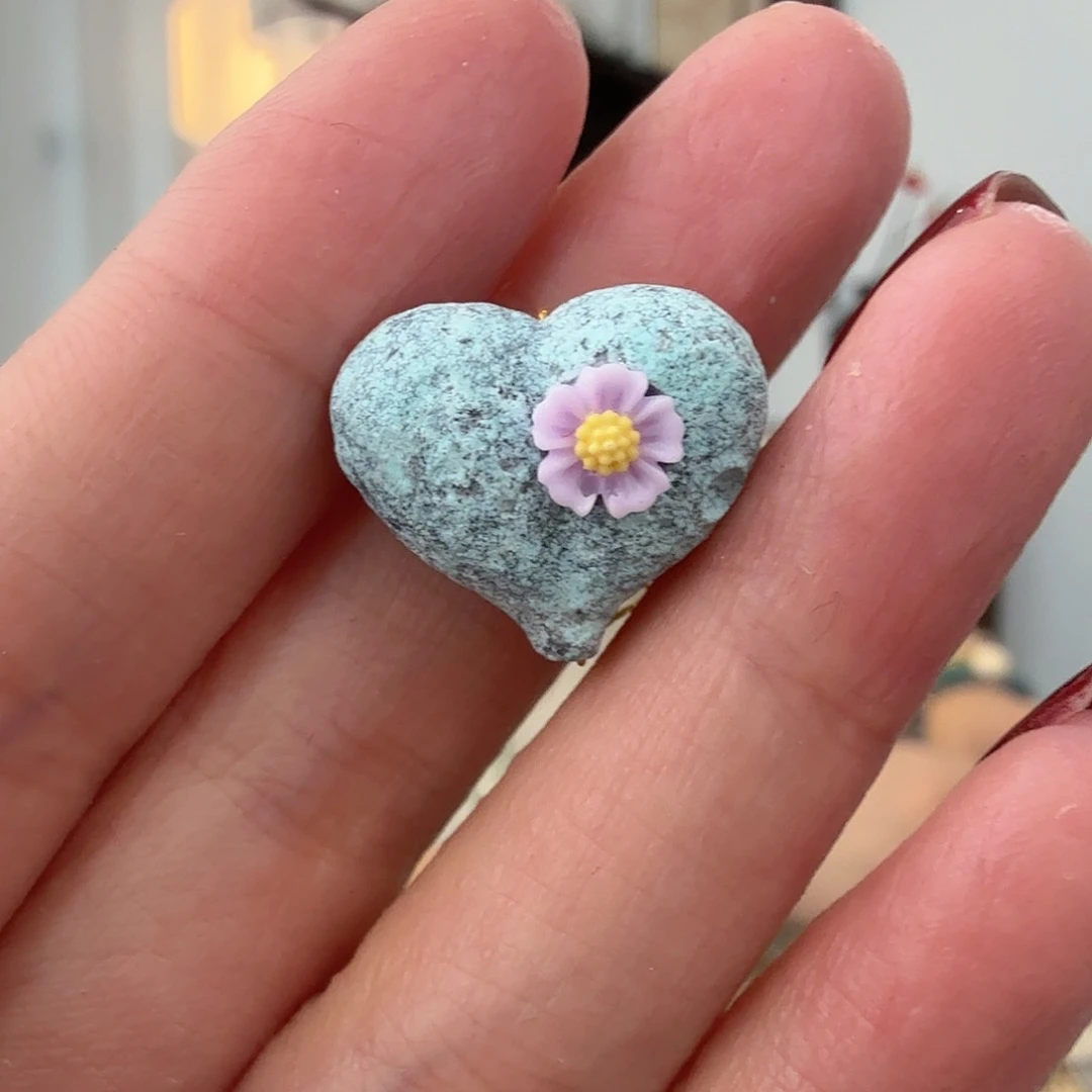 绿松石18K金镶嵌珠宝奇石