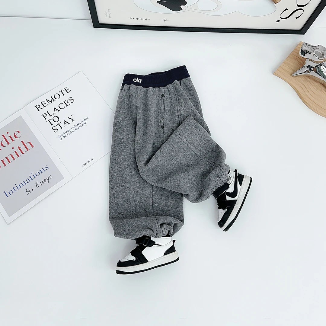 儿童加绒裤子男童运动裤2025新款秋冬装 BAO25068 悠悠童话童装