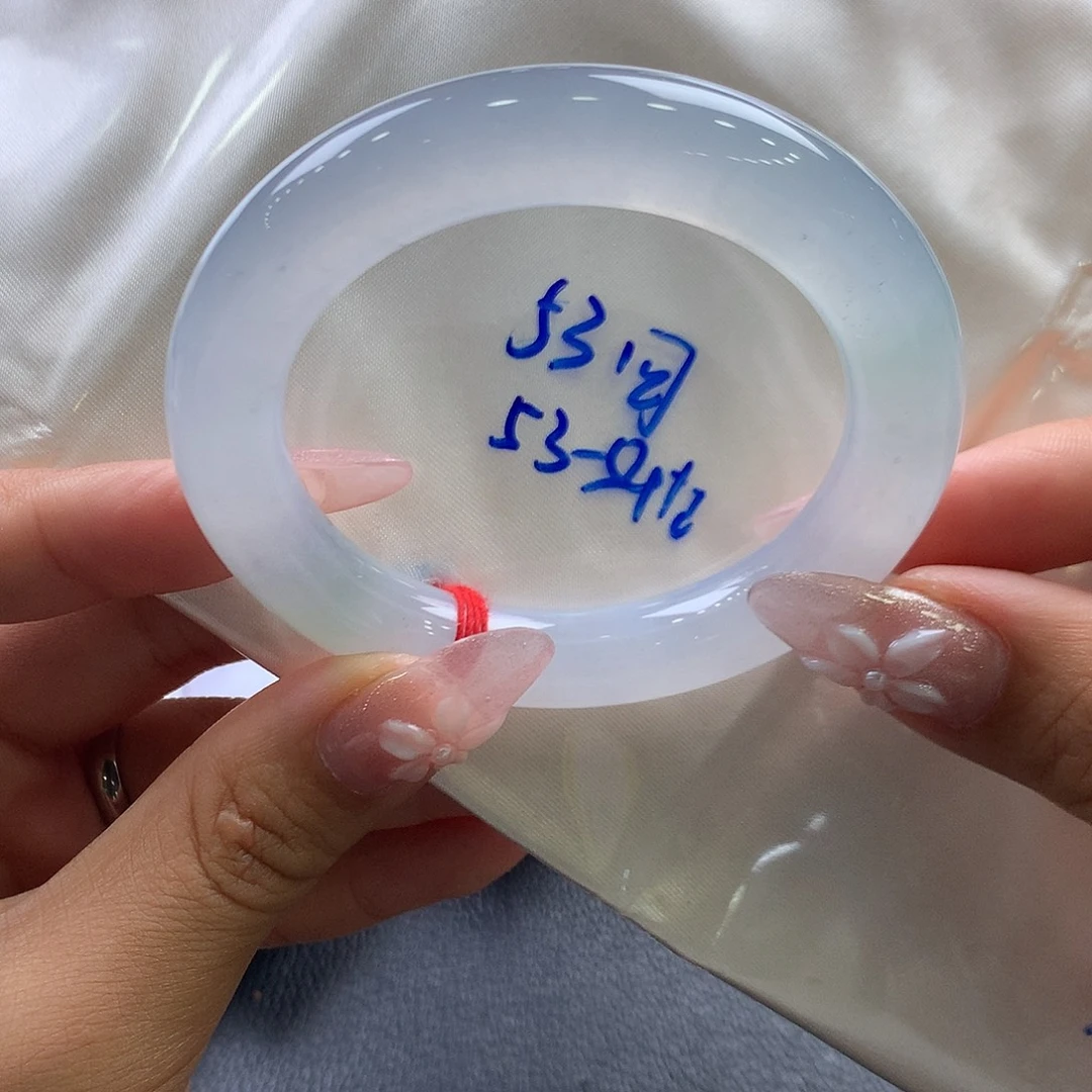 翡翠未镶嵌手镯（圆镯）25号 行家货冰胶起光
