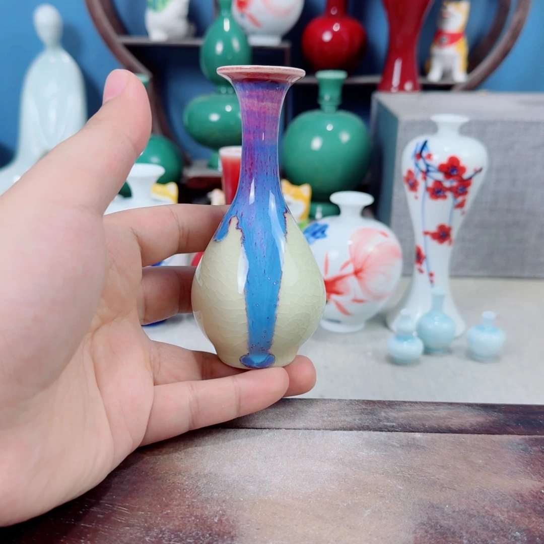 陶瓷手工小花器摆件