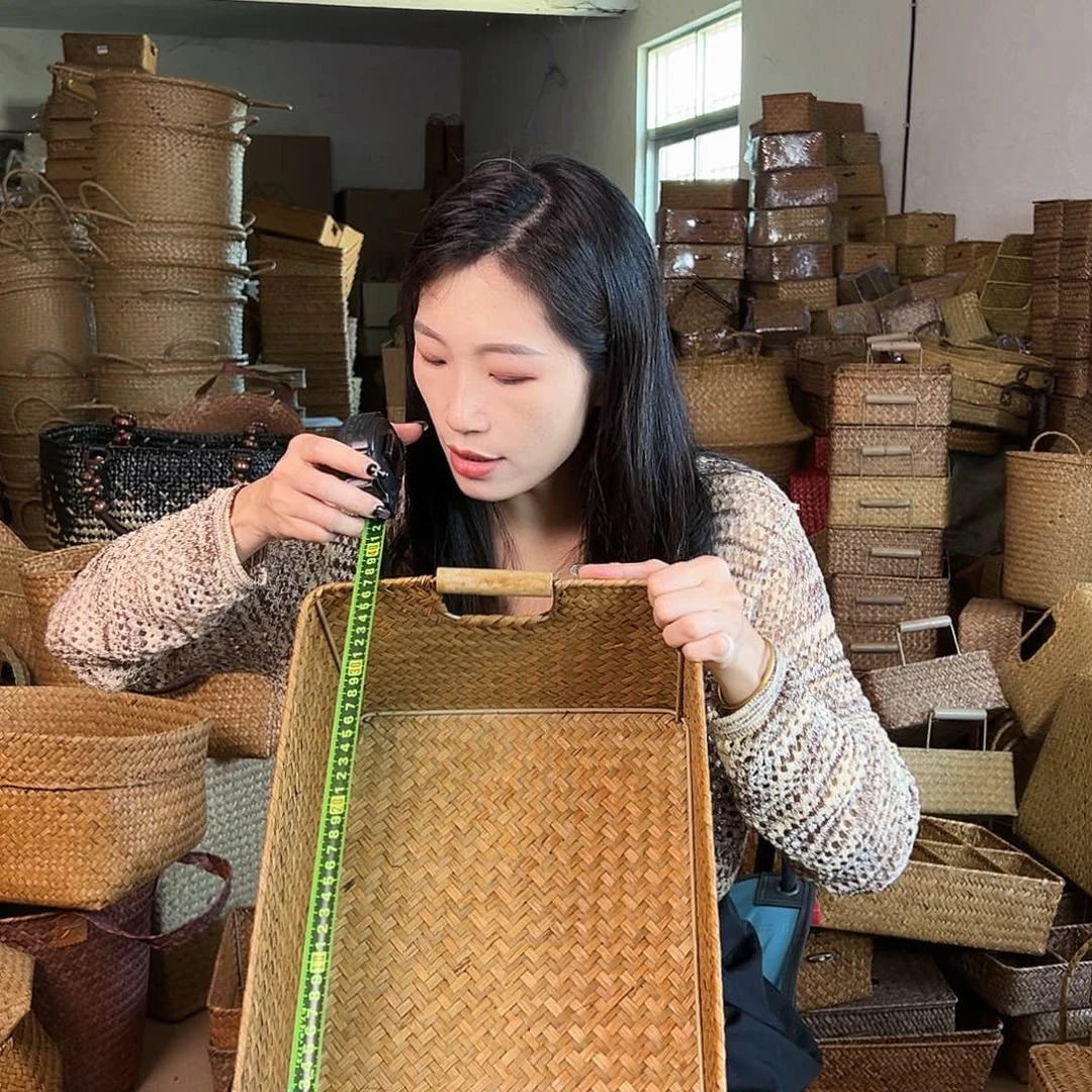 草编草编包/草编收纳盒带瑕疵