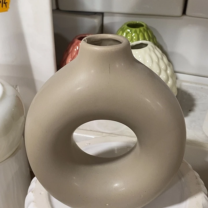 摆件陶陶盆有孔 瑕疵介意勿拍