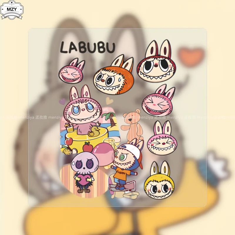 电动车贴纸labubu拉布布汽车贴纸装饰画泡泡玛特摩托车身贴