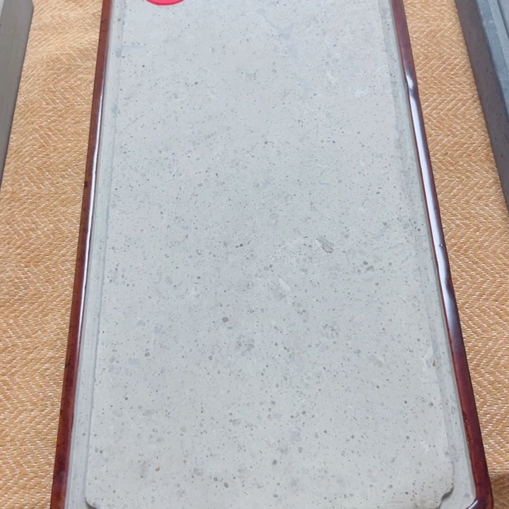 砖雕大漆金砖吸水茶盘53厘米，微瑕