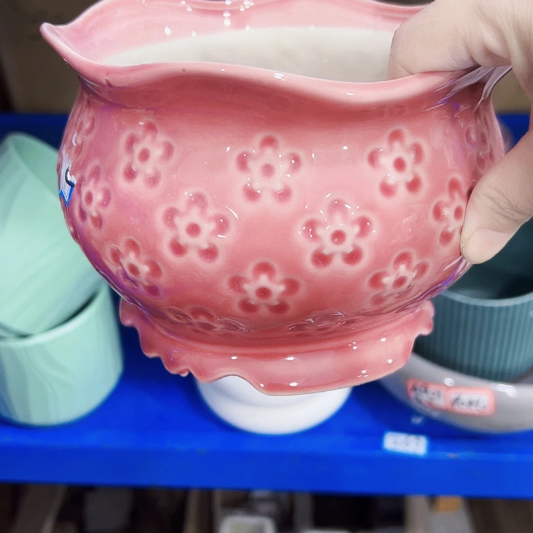 外贸尾货陶瓷花盆凑单10米包邮