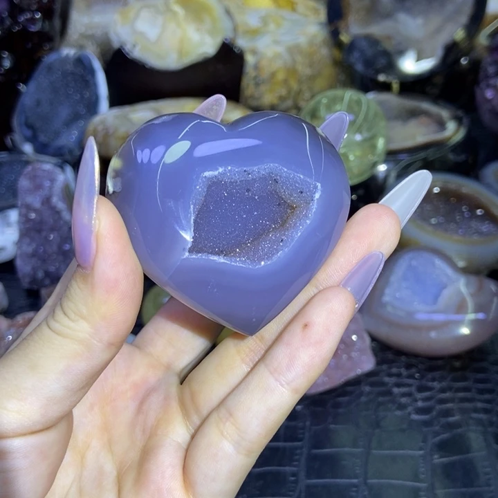 未镶嵌珠宝半成品水晶爱心