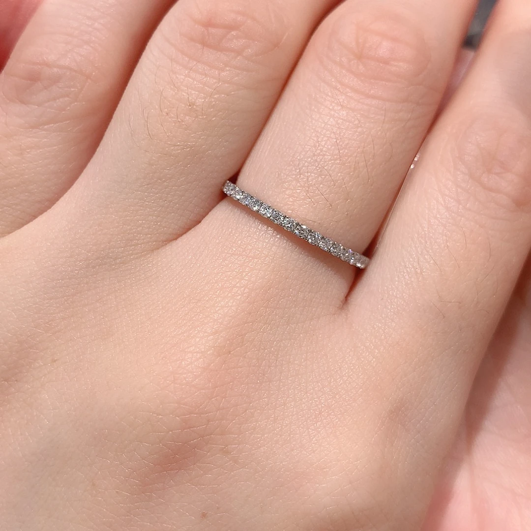 实验室培育钻石铂Pt950镶嵌小排钻