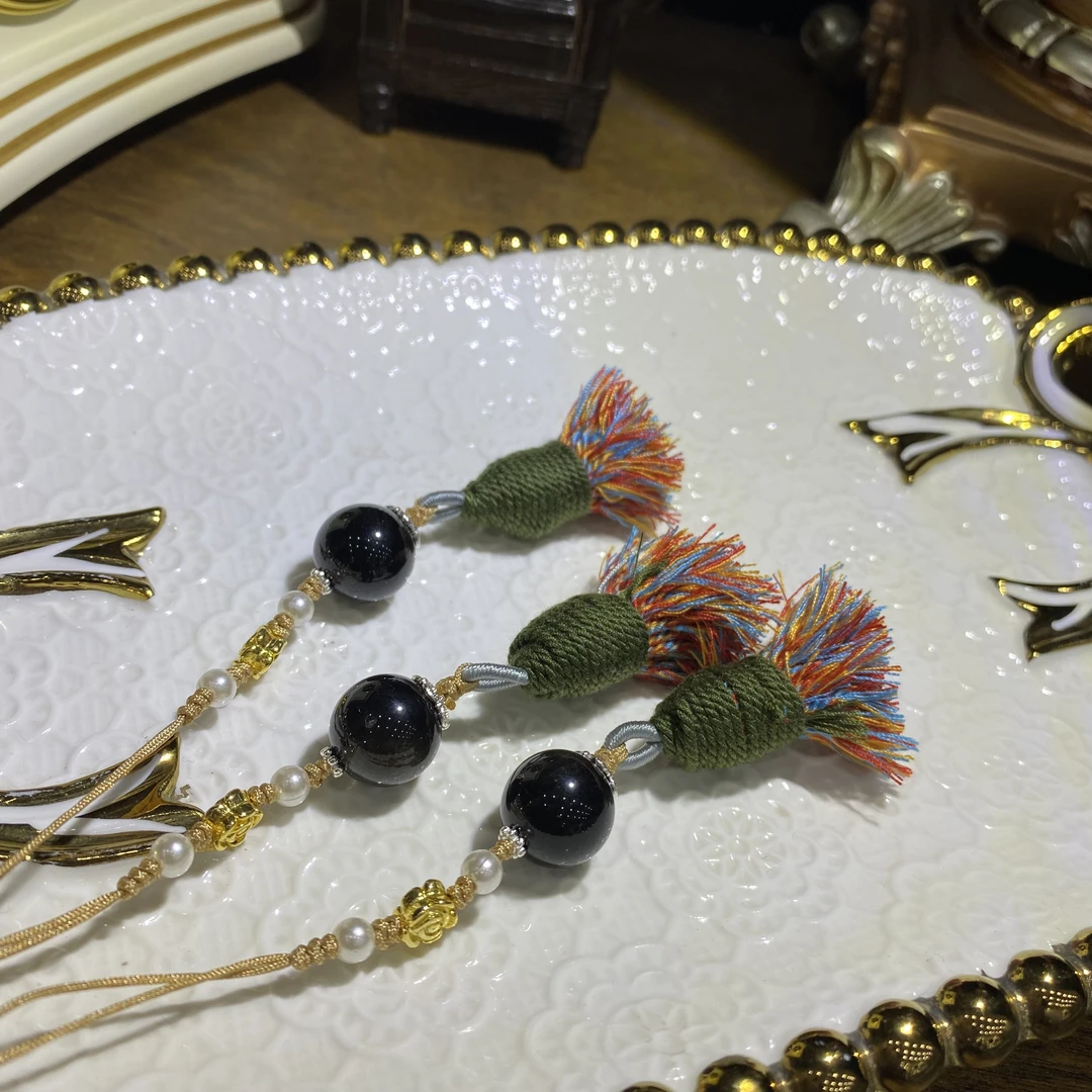 D161-天然银曜石手机挂包挂设计款-多样性发其一