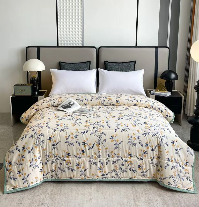 【源头厂家】印花夏凉被空调被亲肤裸睡夏凉被可机洗单人双人被子WX