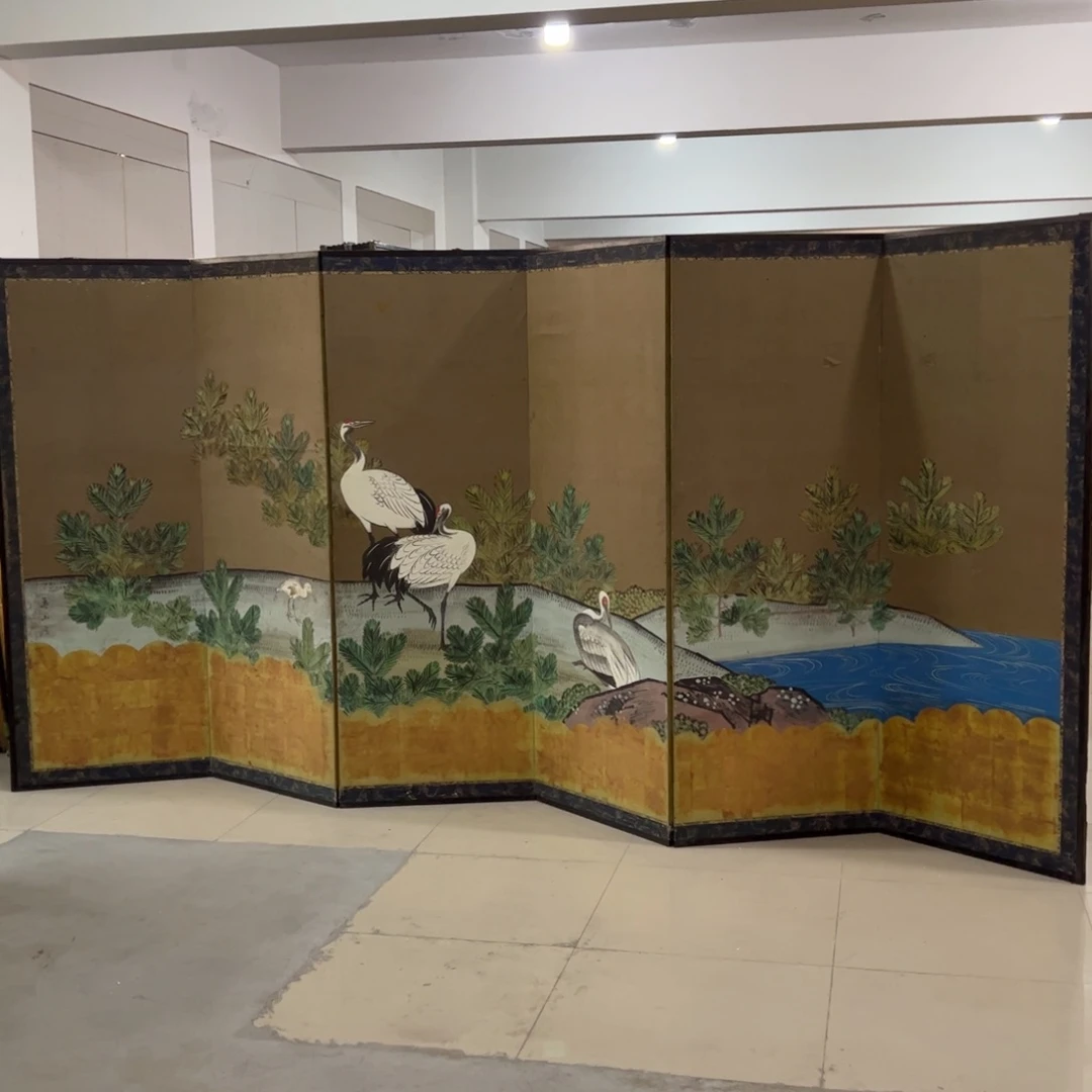 绘画屏风框画茶空间设计