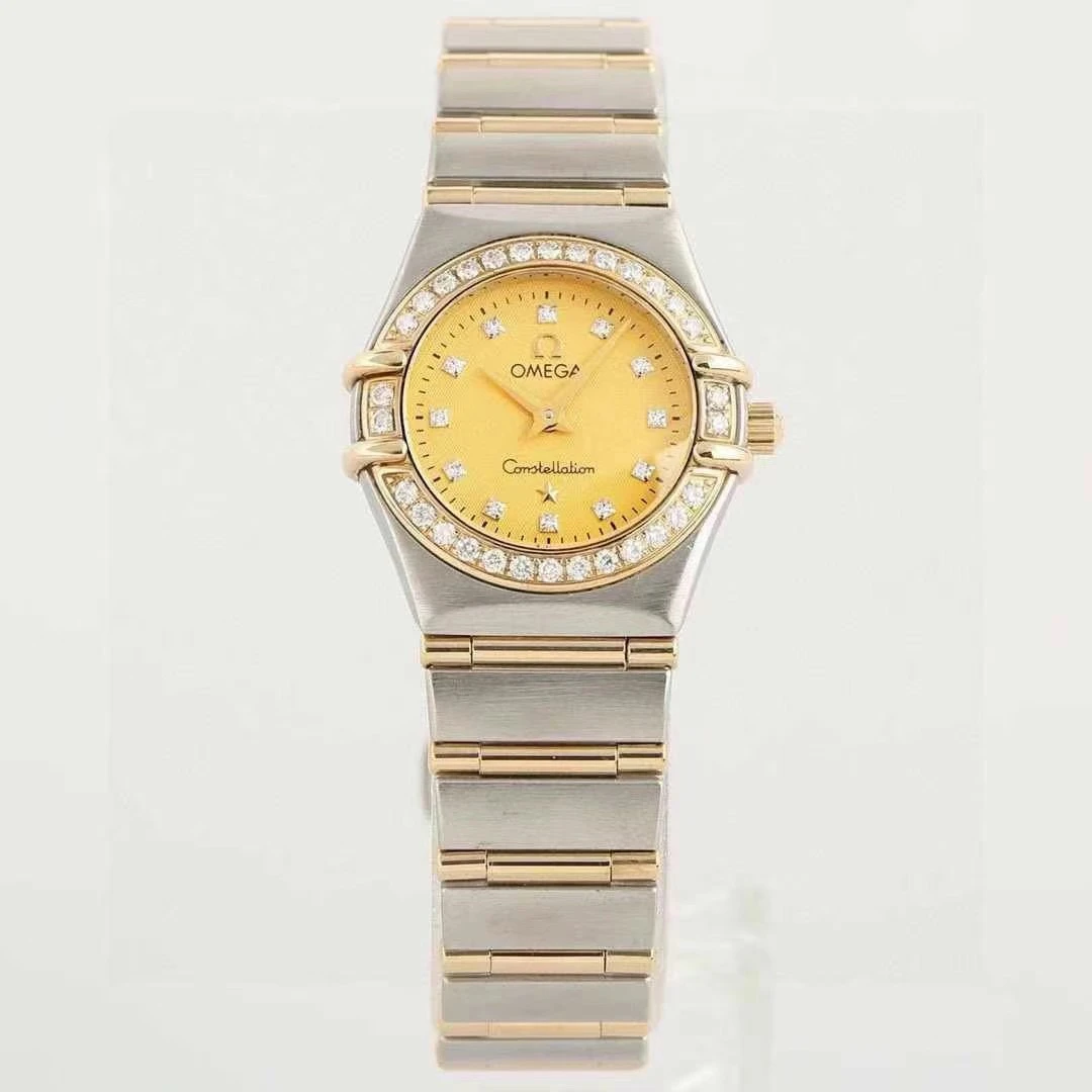 99新 Omega/欧米茄 22.5表径/后钻/星座系列/石英腕表/女士腕表