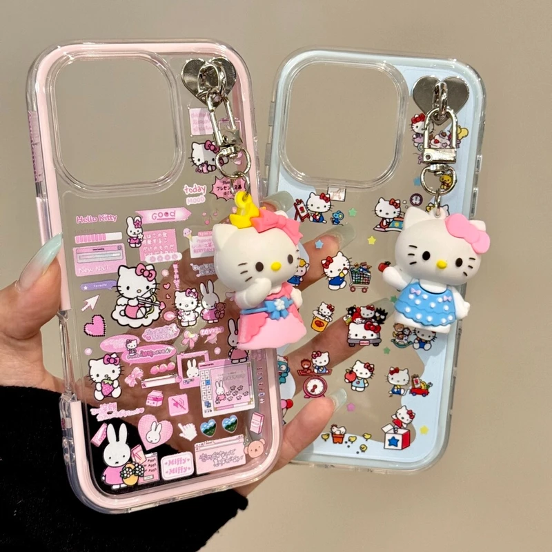 可爱卡通ins围边猫咪适用iphone16prom苹果15p手机保护壳情侣13