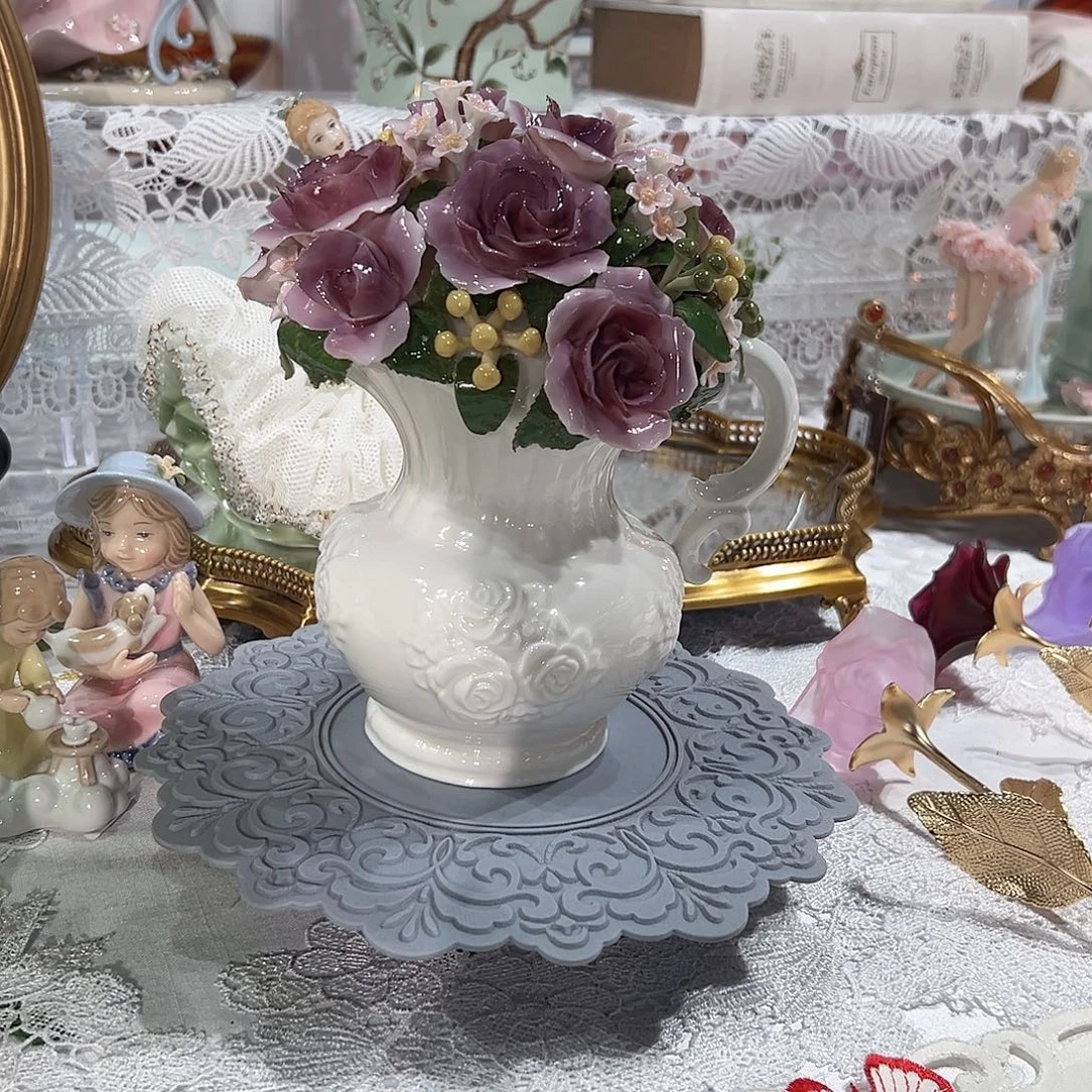 陶瓷0146骨瓷万紫千红玫瑰花瓶