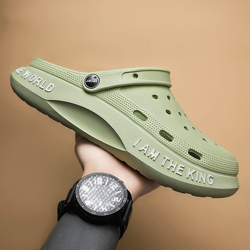 洞洞鞋男款夏季拖鞋男士凉鞋沙滩鞋包头户外防滑清凉防臭开车外穿