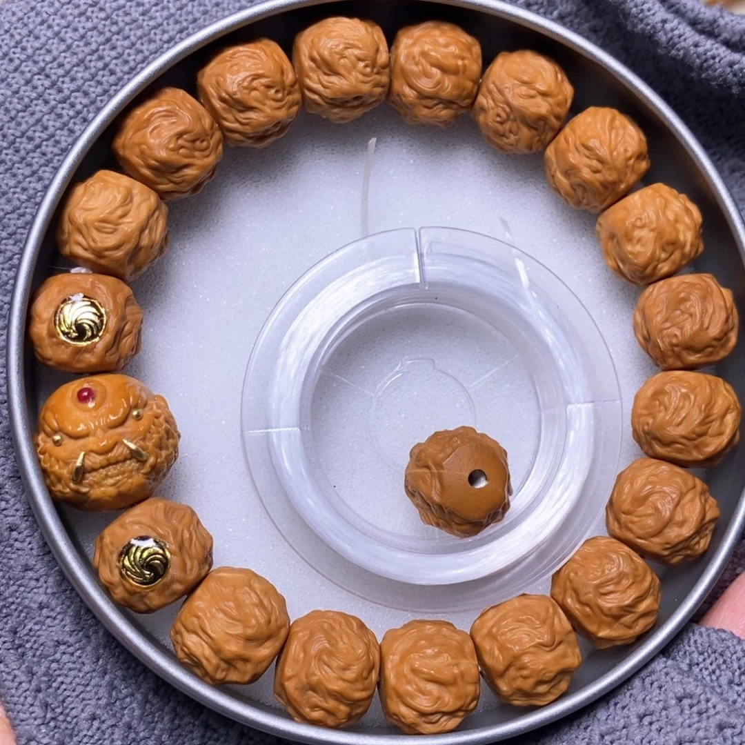 猴头核桃手串恶僧精工龙蛇之变尺寸13+全品99