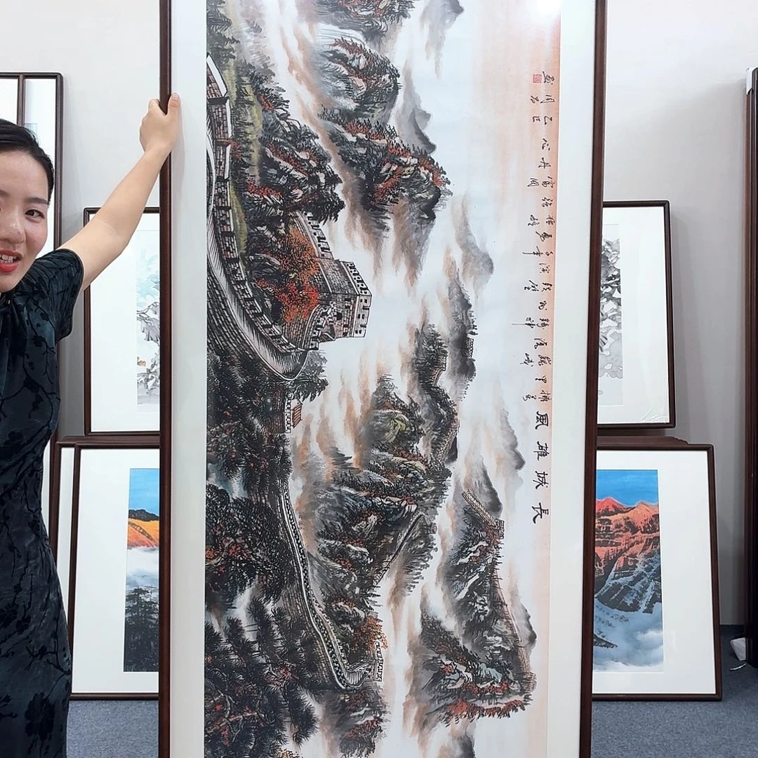 人***全国画手绘作品210*80尺寸