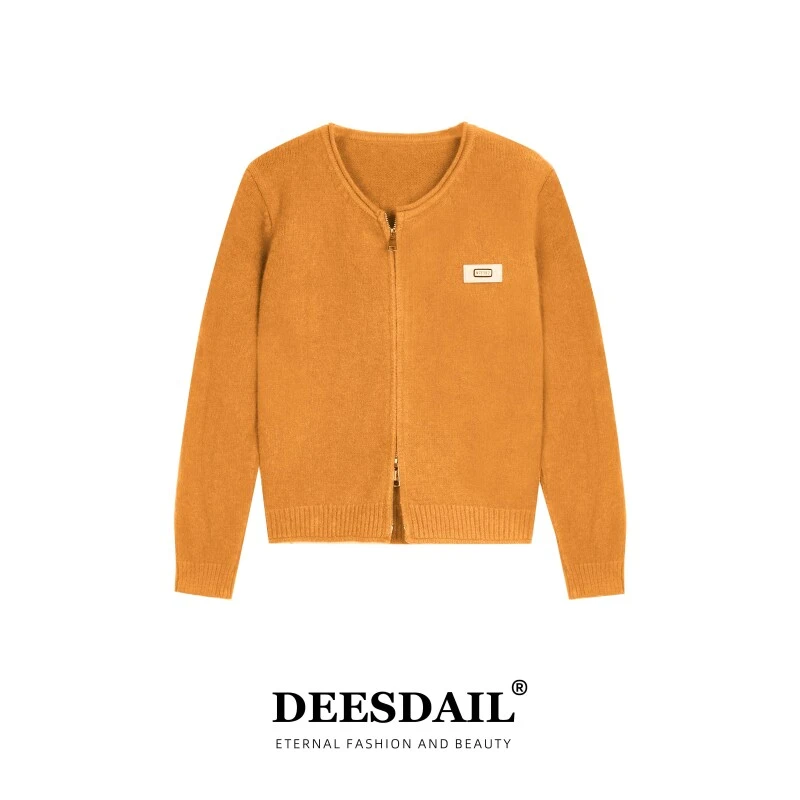 【211】DEESDAIL藏青色海军领拼色上衣知性女针织衫Y533