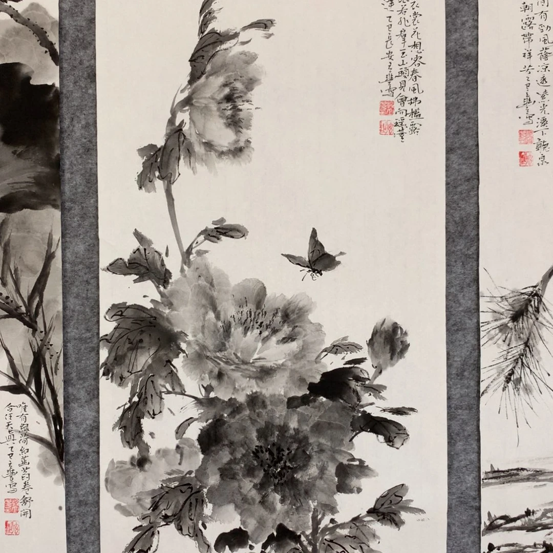 叁***仟国画花鸟作品写意