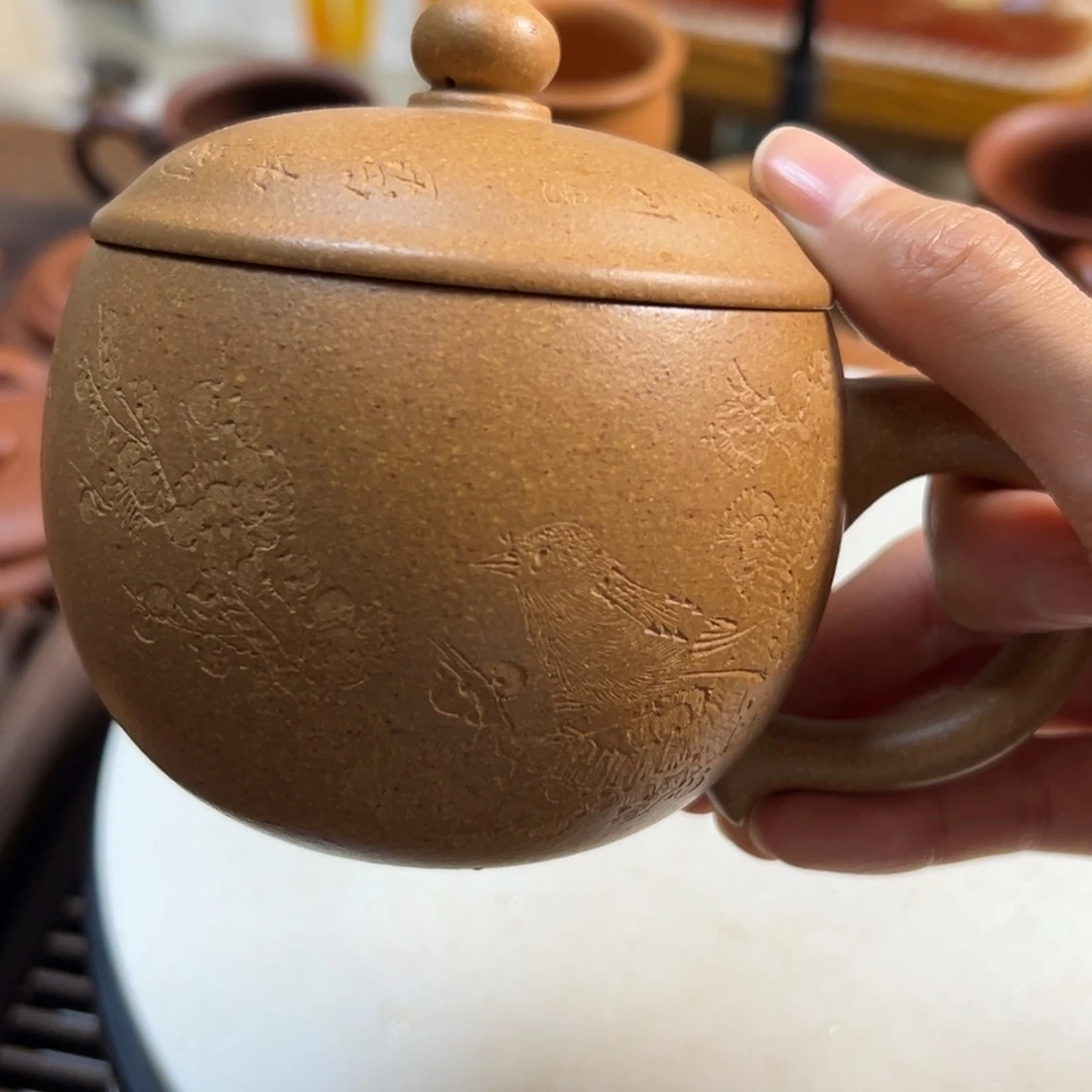 紫砂茶壶段泥盖杯220