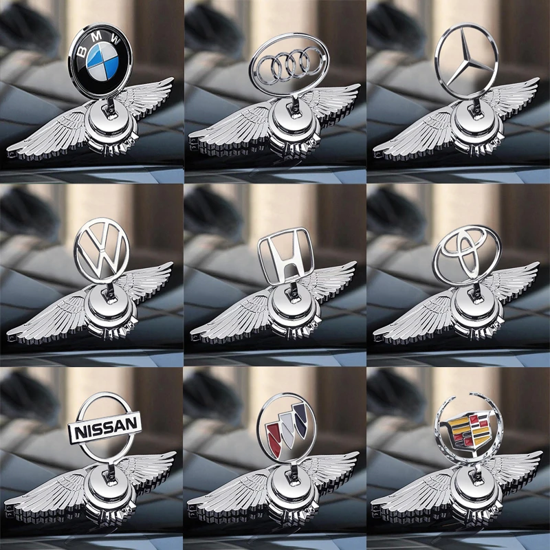 汽车立标引擎盖车标机头盖装饰金属立标汽车外饰翅膀合金立标电镀