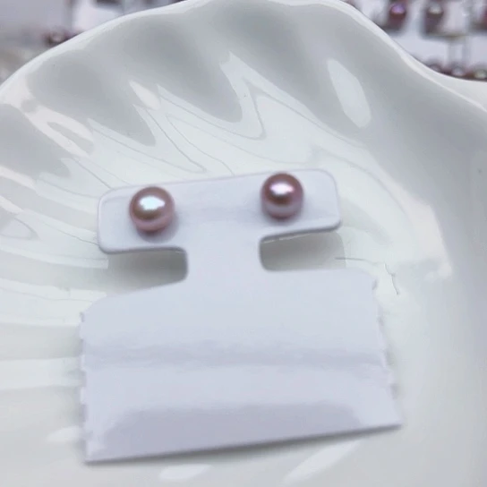 淡水珍珠耳饰银S925镶嵌落***风