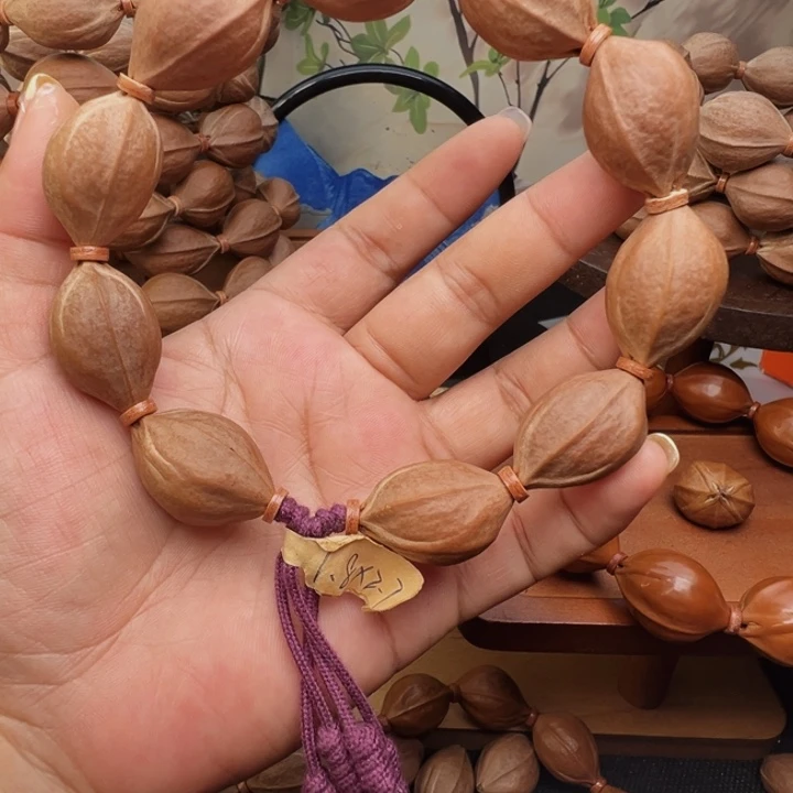 手串橄榄核梅林铁核素串鲨鱼背18*27