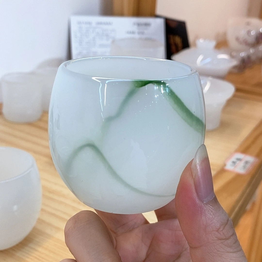 手工艺品琉璃漂绿主人杯