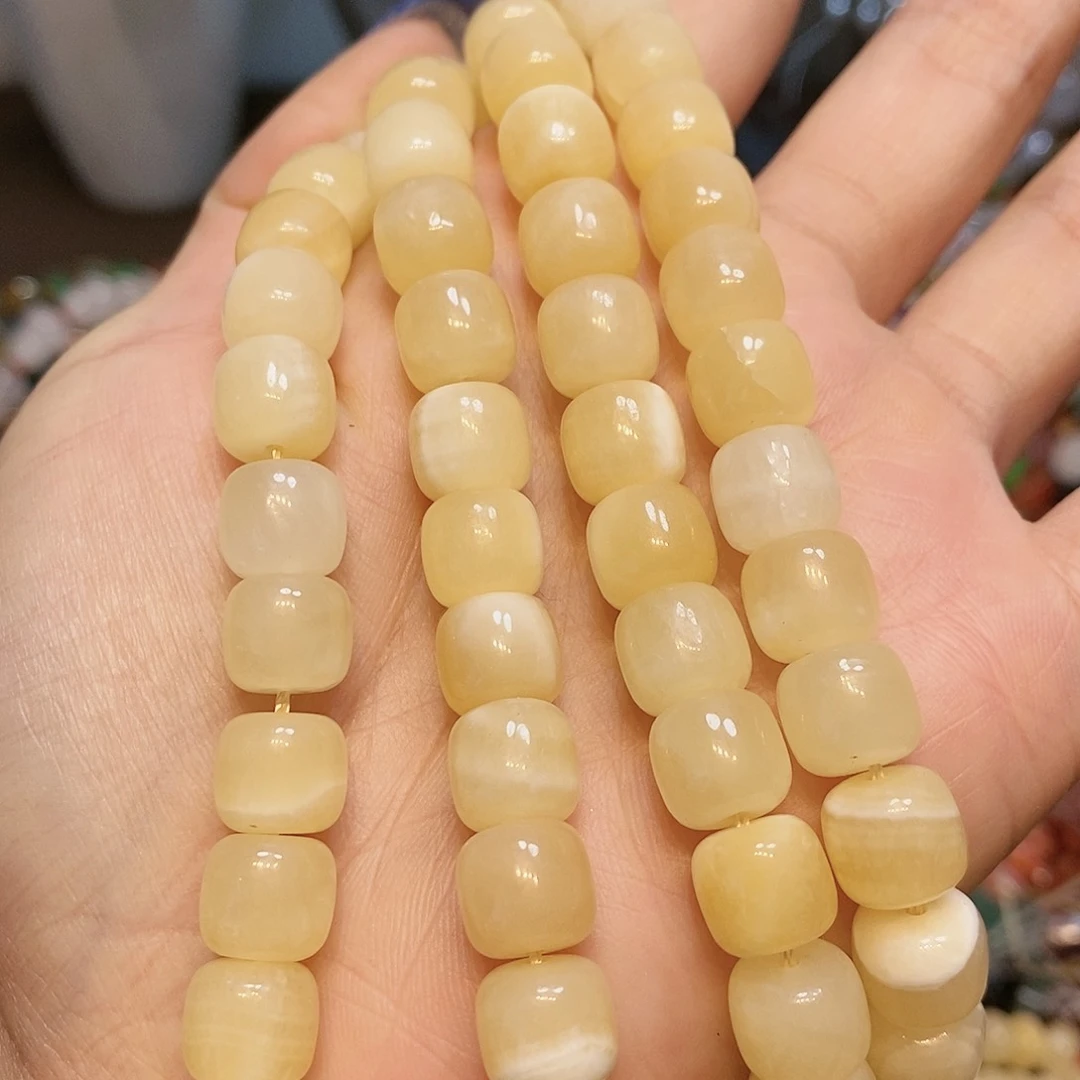 玛瑙/玉髓散珠黄玉10mm老行