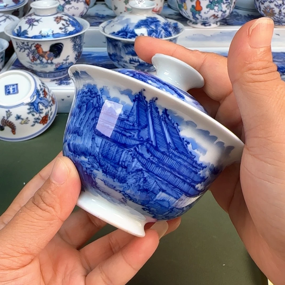 景德镇纯手绘茶具圆圆236