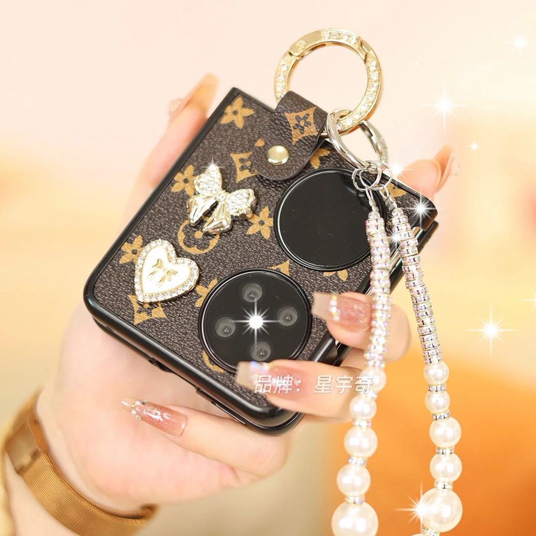 适用华为Pocket2优享版手机壳pockets斜挎pocket 2皮质折叠防摔女