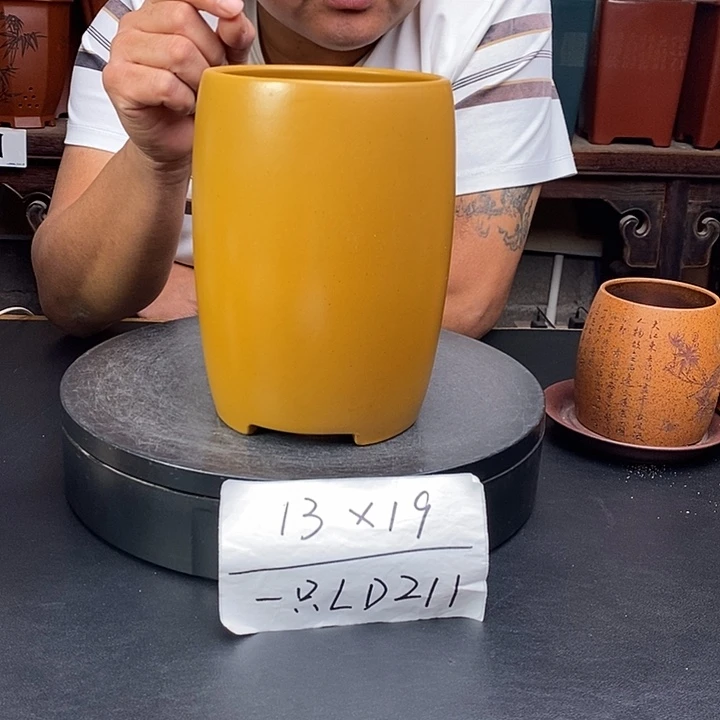 紫砂花盆货号一只LD211