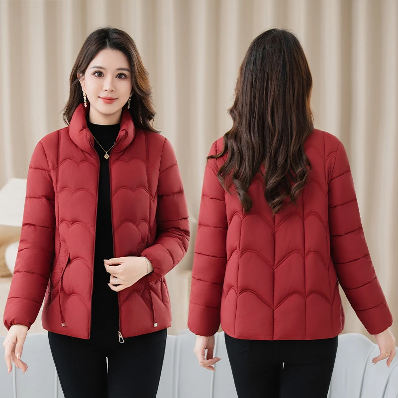 新款2563棉袄大码棉服中老年女保暖女士韩版短款大码棉衣女装冬季