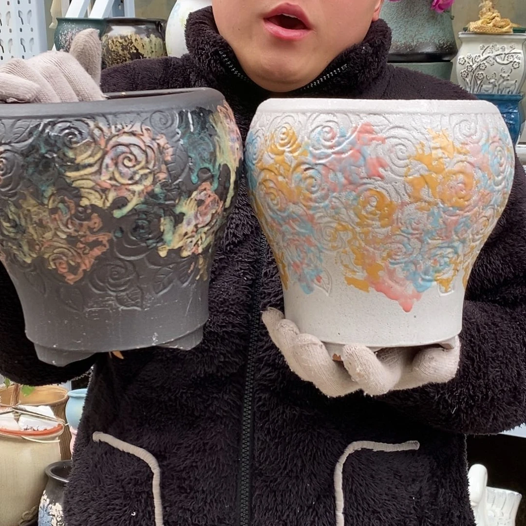 花盆紫砂口15高20福利俩个