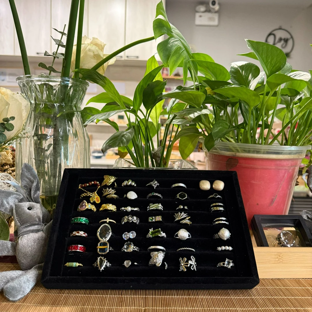 纯铜锆石戒指 本命年开口戒指两件套装 简约设计新年百搭时尚首饰