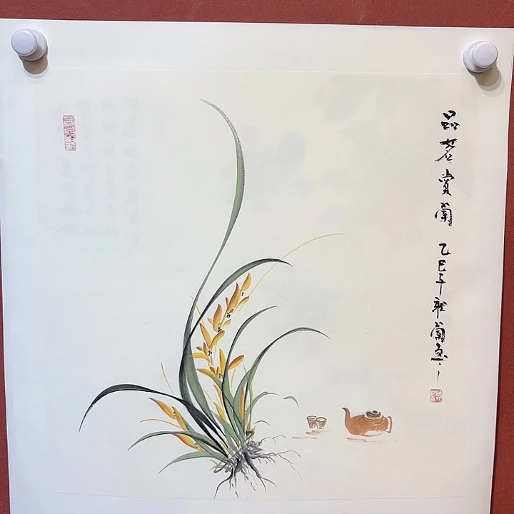 国画听兰老师花鸟