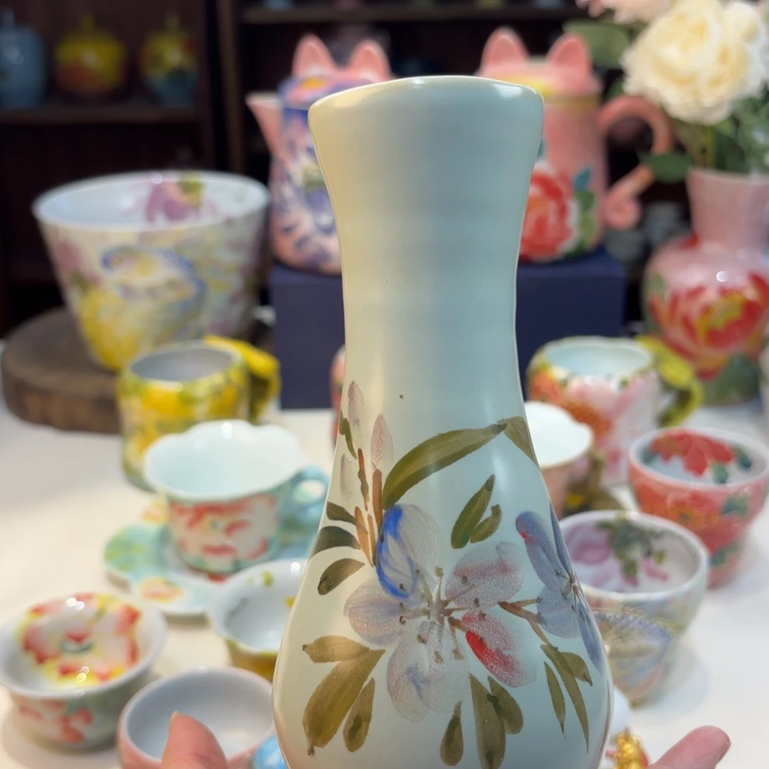 景德镇手绘高温釉下彩陶瓷茶具