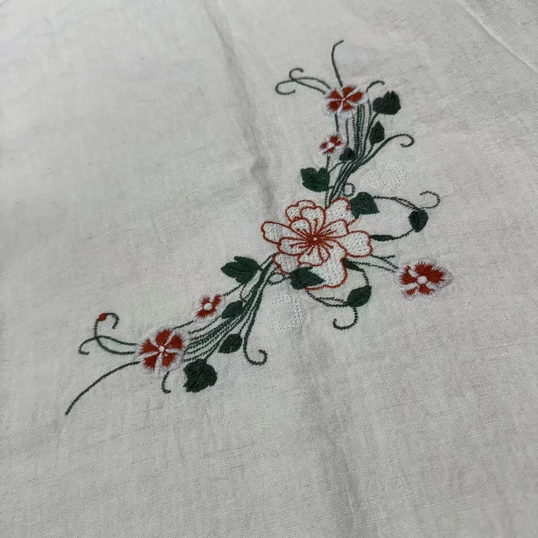 【本白繁花床单】本白繁花汉麻双雨露床单盖毯140*200/1.5斤左右